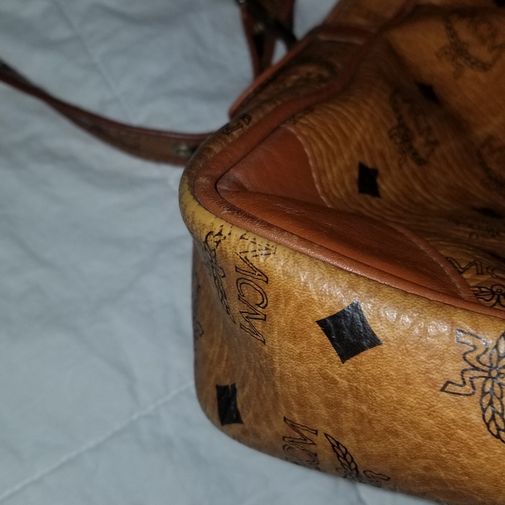VINTAGE  MCM luggage  laptop carry on detachable strql bag - Picture 5 of 16
